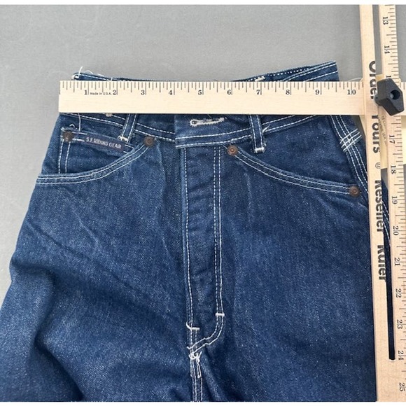 Vintage San Francisco Riding Gear Jean YOUTH KIDS 19X35" Bell Bottom Flares 70s - Picture 4 of 16